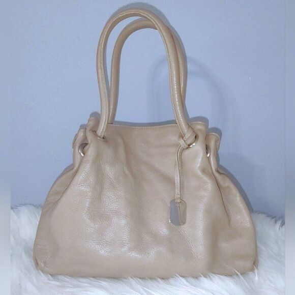 Furla pebbled leather drawstring style shoulder bag EUC - Picture 8 of 8